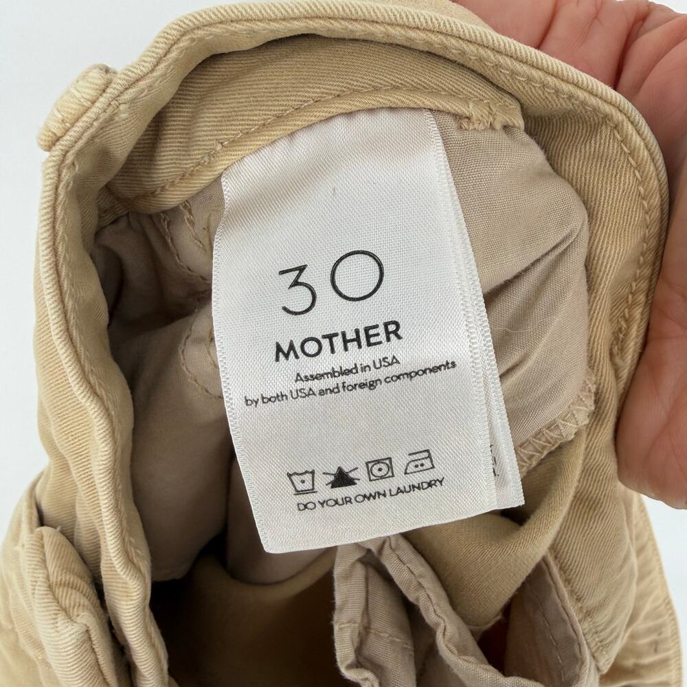 MOTHER The Shaker Prep Fray Jeans Killing Time Khaki Cerulean Women's 30 - Picture 6 of 13